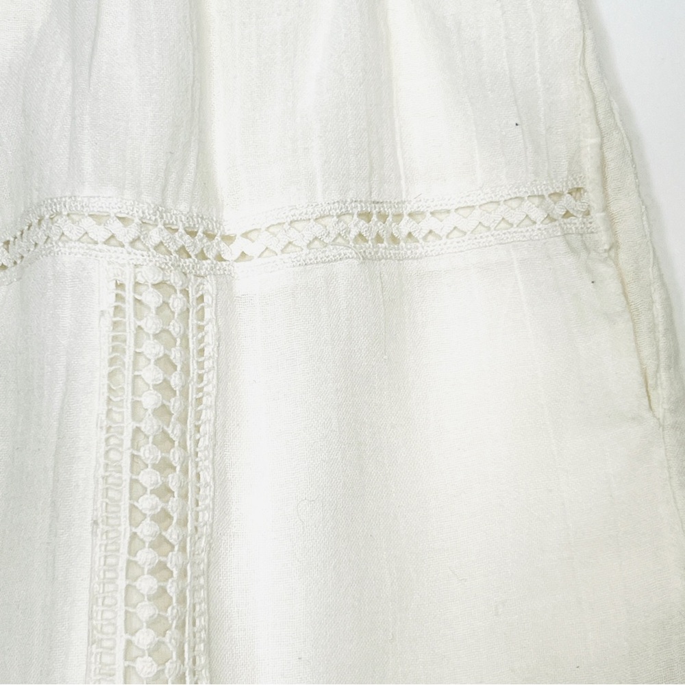 Madewell White Lined Boho Mini Skirt - Picture 2 of 7